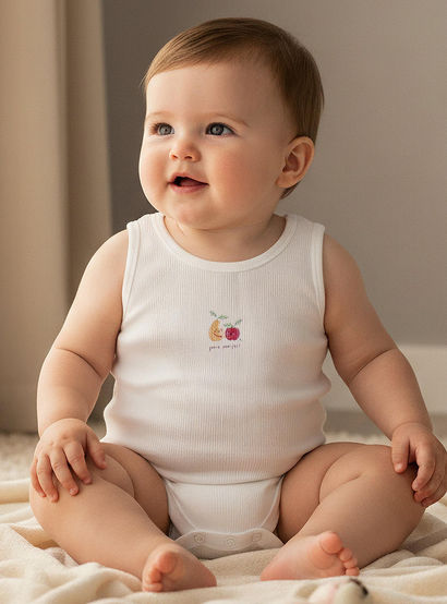 Pack of 10 Juniors Round Neck Sleeveless Bodysuit with Fruits Print-baby-boys-clothing-multipacks-image-2