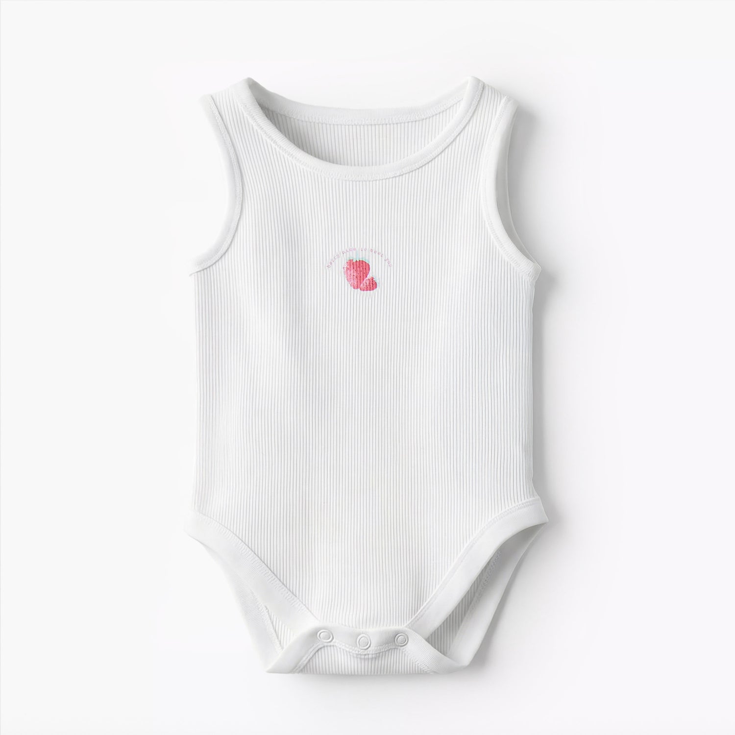 Pack of 10 Juniors Round Neck Sleeveless Bodysuit with Fruits Print