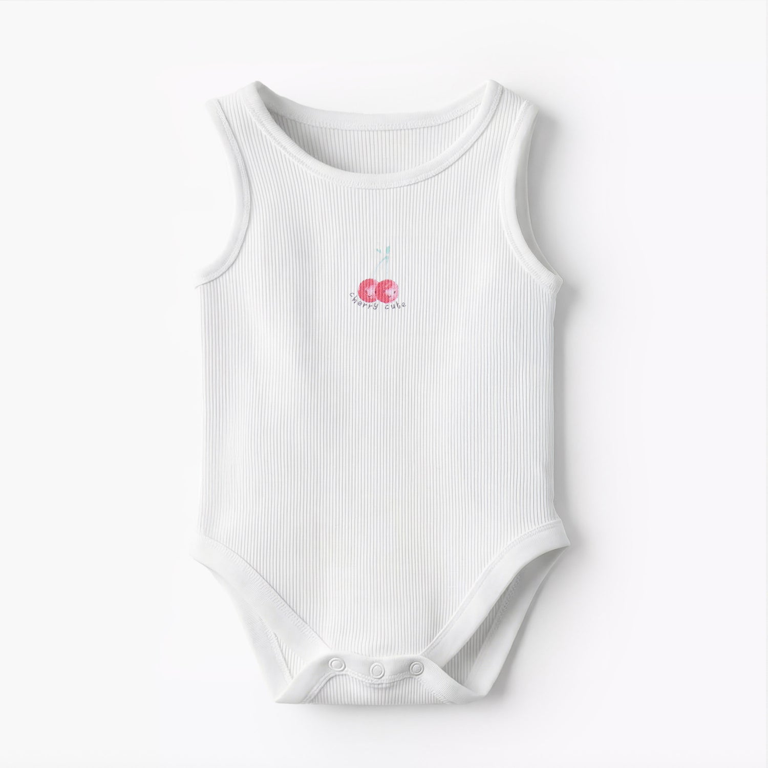 Pack of 10 Juniors Round Neck Sleeveless Bodysuit with Fruits Print