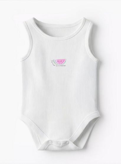 Pack of 10 Juniors Round Neck Sleeveless Bodysuit with Fruits Print-baby-boys-clothing-multipacks-image-7