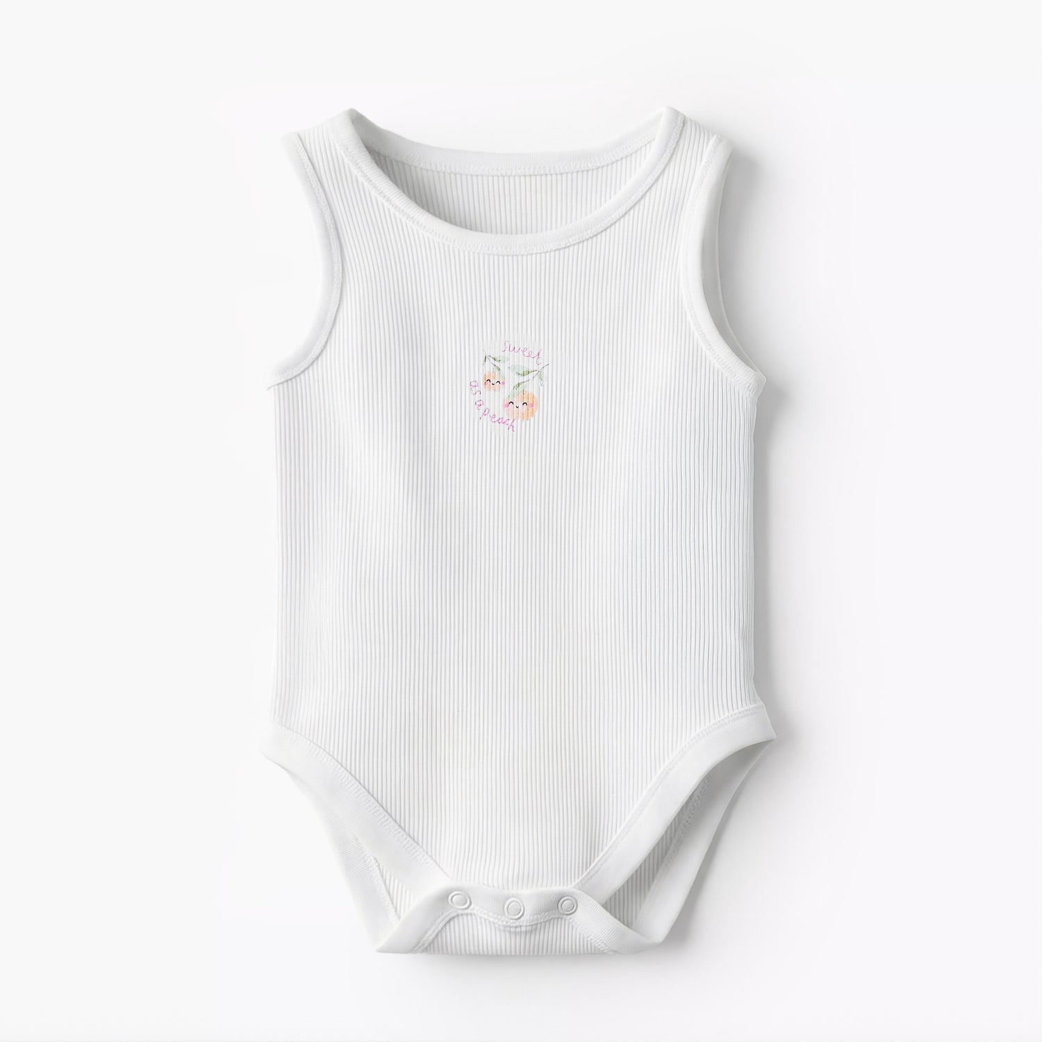 Pack of 10 Juniors Round Neck Sleeveless Bodysuit with Fruits Print
