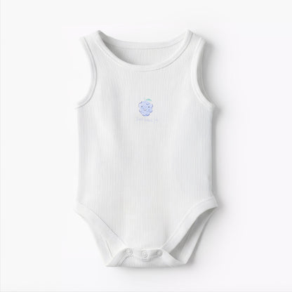 Pack of 10 Juniors Round Neck Sleeveless Bodysuit with Fruits Print