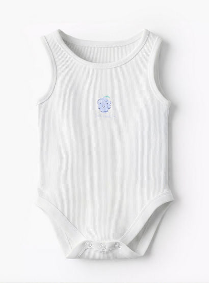 Pack of 10 Juniors Round Neck Sleeveless Bodysuit with Fruits Print-baby-boys-clothing-multipacks-image-10