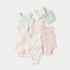 Juniors Floral Print Short Sleeveless Bodysuit - Set of 7 - Multicolour / 12-18 mths