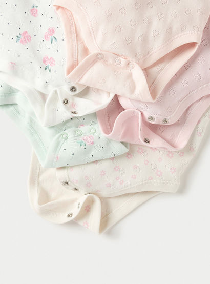 Juniors Floral Print Short Sleeveless Bodysuit - Set of 7-promo_babyshop_Buy2for115_UAE130126-image-4
