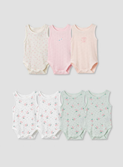 Juniors Assorted Sleeveless Bodysuit - Set of 7-promo_babyshop_Buy2for115_UAE130126-image-1