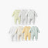 Pack of 7 Juniors Cotton Round Neck Long Sleeves Sleepsuit with Zip Closure - Multicolour / 12-18 mths