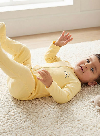 Pack of 7 Juniors Cotton Round Neck Long Sleeves Sleepsuit with Zip Closure-baby-girls-clothing-nightwear-sleepsuits-image-2
