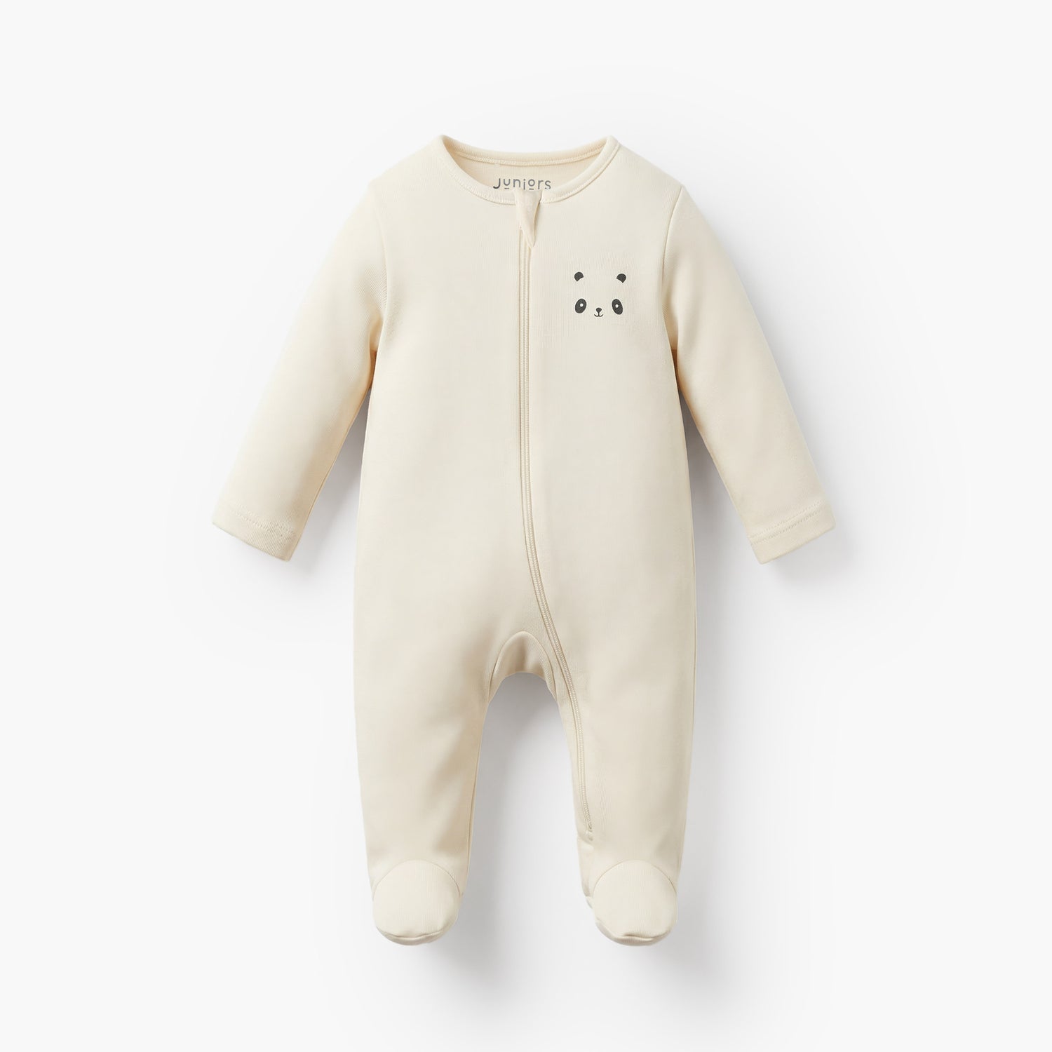 Pack of 7 Juniors Cotton Round Neck Long Sleeves Sleepsuit with Zip Closure