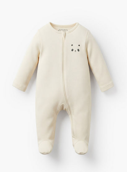 Pack of 7 Juniors Cotton Round Neck Long Sleeves Sleepsuit with Zip Closure-baby-girls-clothing-nightwear-sleepsuits-image-4
