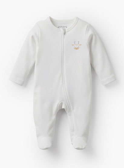 Pack of 7 Juniors Cotton Round Neck Long Sleeves Sleepsuit with Zip Closure-baby-girls-clothing-nightwear-sleepsuits-image-7