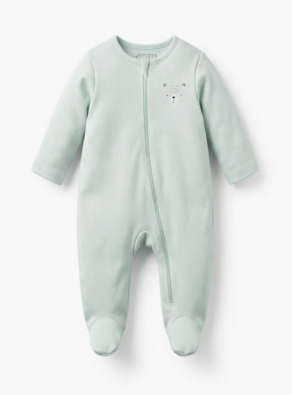 Pack of 7 Juniors Cotton Round Neck Long Sleeves Sleepsuit with Zip Closure-baby-girls-clothing-nightwear-sleepsuits-image-8