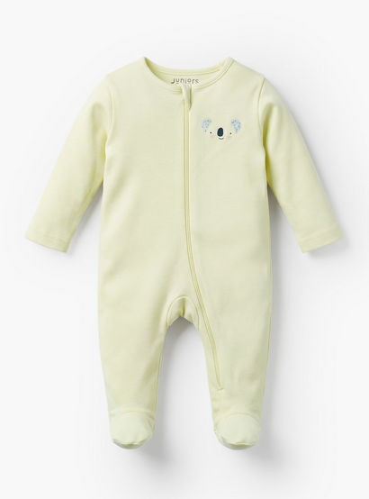 Pack of 7 Juniors Cotton Round Neck Long Sleeves Sleepsuit with Zip Closure-baby-girls-clothing-nightwear-sleepsuits-image-9