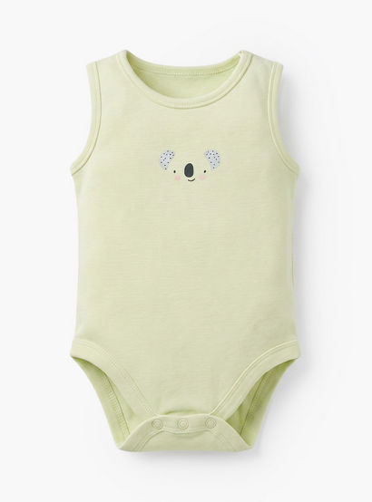 Pack of 7 Juniors Cotton Round Neck Sleeveless Bodysuit with Snap Button Closure-baby-girls-clothing-bodysuits-image-8