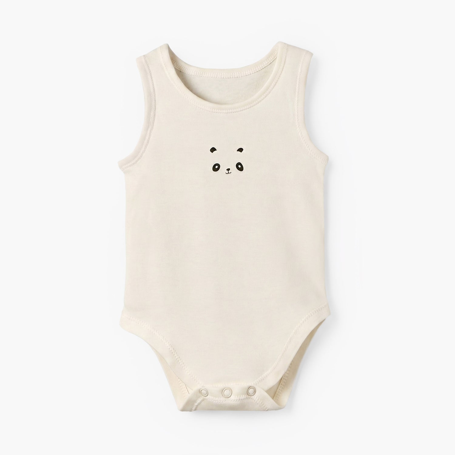 Pack of 7 Juniors Cotton Round Neck Sleeveless Bodysuit with Snap Button Closure