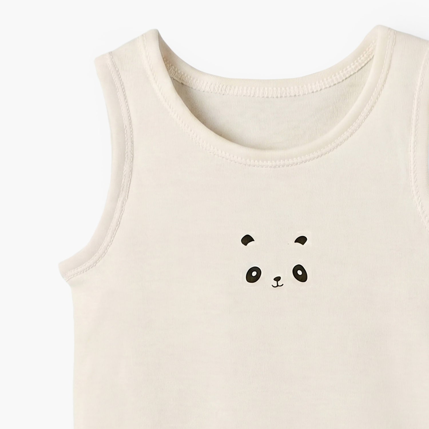 Pack of 7 Juniors Cotton Round Neck Sleeveless Bodysuit with Snap Button Closure