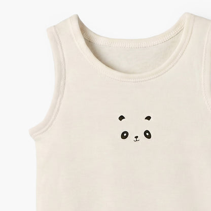 Pack of 7 Juniors Cotton Round Neck Sleeveless Bodysuit with Snap Button Closure