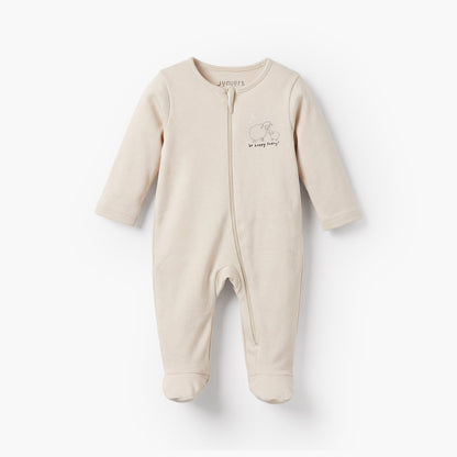 Pack of 7 Juniors Cotton Round Neck Long Sleeves Sleepsuit with Zip Closure