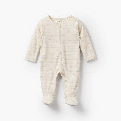 Pack of 7 Juniors Cotton Round Neck Long Sleeves Sleepsuit with Zip Closure