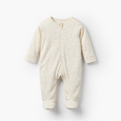 Pack of 7 Juniors Cotton Round Neck Long Sleeves Sleepsuit with Zip Closure