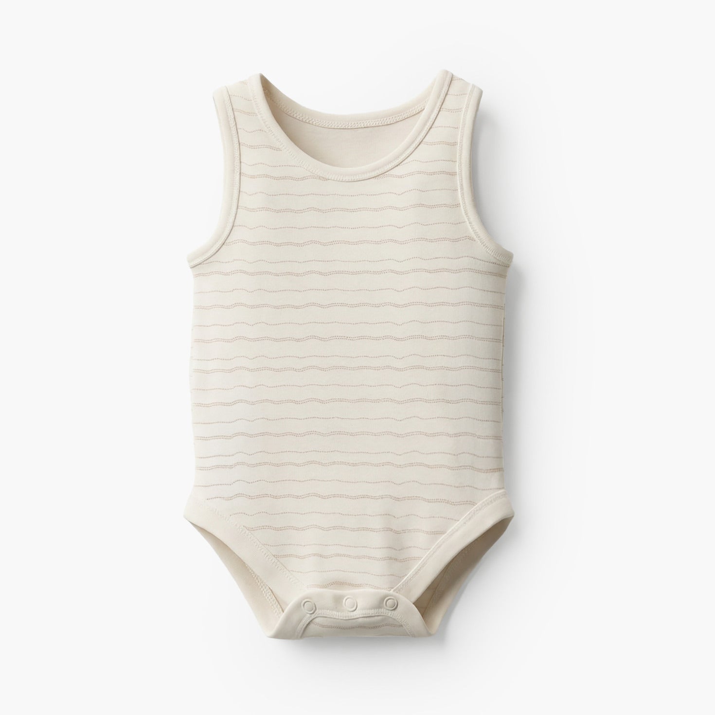 Pack of 7 Juniors Cotton Round Neck Sleeveless Bodysuit with Snap Button Closure
