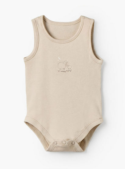 Pack of 7 Juniors Cotton Round Neck Sleeveless Bodysuit with Snap Button Closure-baby-girls-clothing-bodysuits-image-5