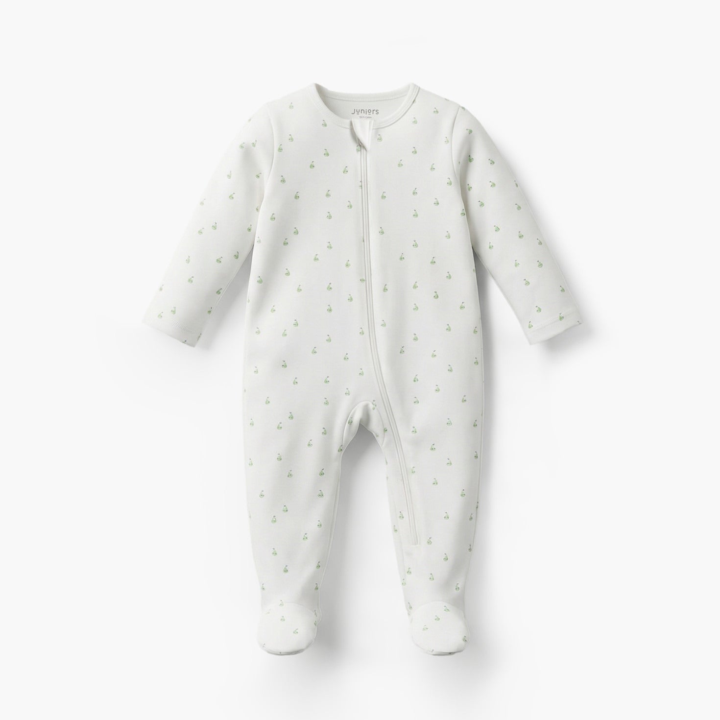 Pack of 7 Juniors Cotton Round Neck Long Sleeves Sleepsuit with Zip Closure