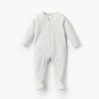 Pack of 7 Juniors Cotton Round Neck Long Sleeves Sleepsuit with Zip Closure