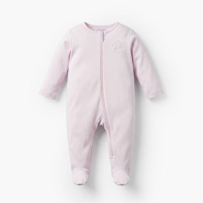 Pack of 7 Juniors Cotton Round Neck Long Sleeves Sleepsuit with Zip Closure