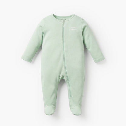 Pack of 7 Juniors Cotton Round Neck Long Sleeves Sleepsuit with Zip Closure