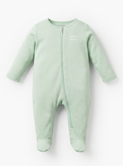 Pack of 7 Juniors Cotton Round Neck Long Sleeves Sleepsuit with Zip Closure-baby-girls-clothing-nightwear-sleepsuits-image-5