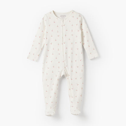 Pack of 7 Juniors Cotton Round Neck Long Sleeves Sleepsuit with Zip Closure