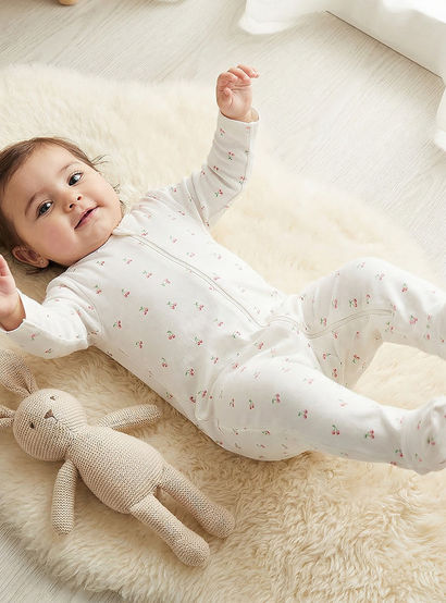 Pack of 7 Juniors Cotton Round Neck Long Sleeves Sleepsuit with Zip Closure-baby-girls-clothing-nightwear-sleepsuits-image-2