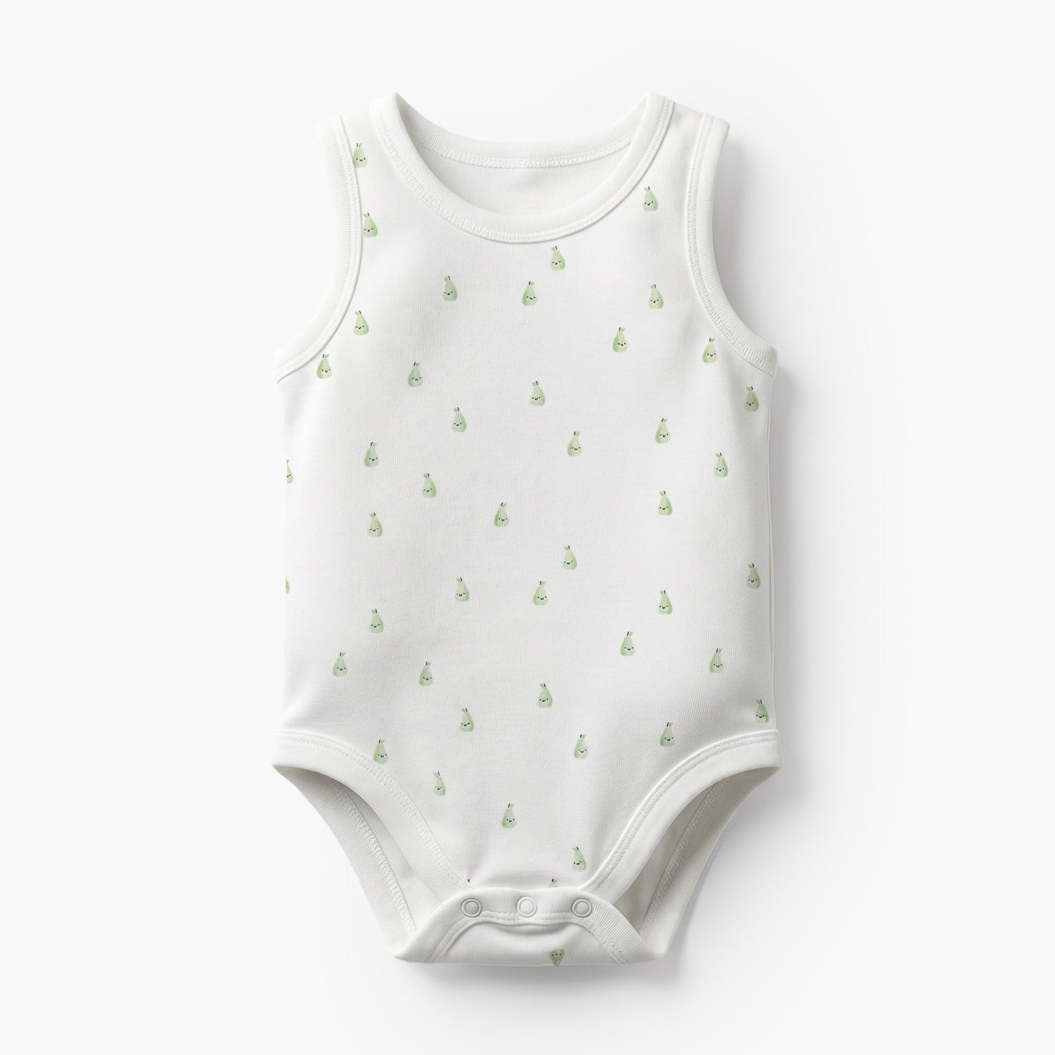 Pack of 5 Juniors Cotton Crew Neck Sleeveless Bodysuit with Snap Button Closure