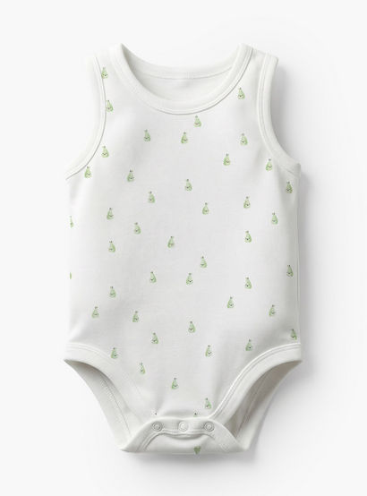 Pack of 5 Juniors Cotton Crew Neck Sleeveless Bodysuit with Snap Button Closure-baby-girls-clothing-bodysuits-image-4