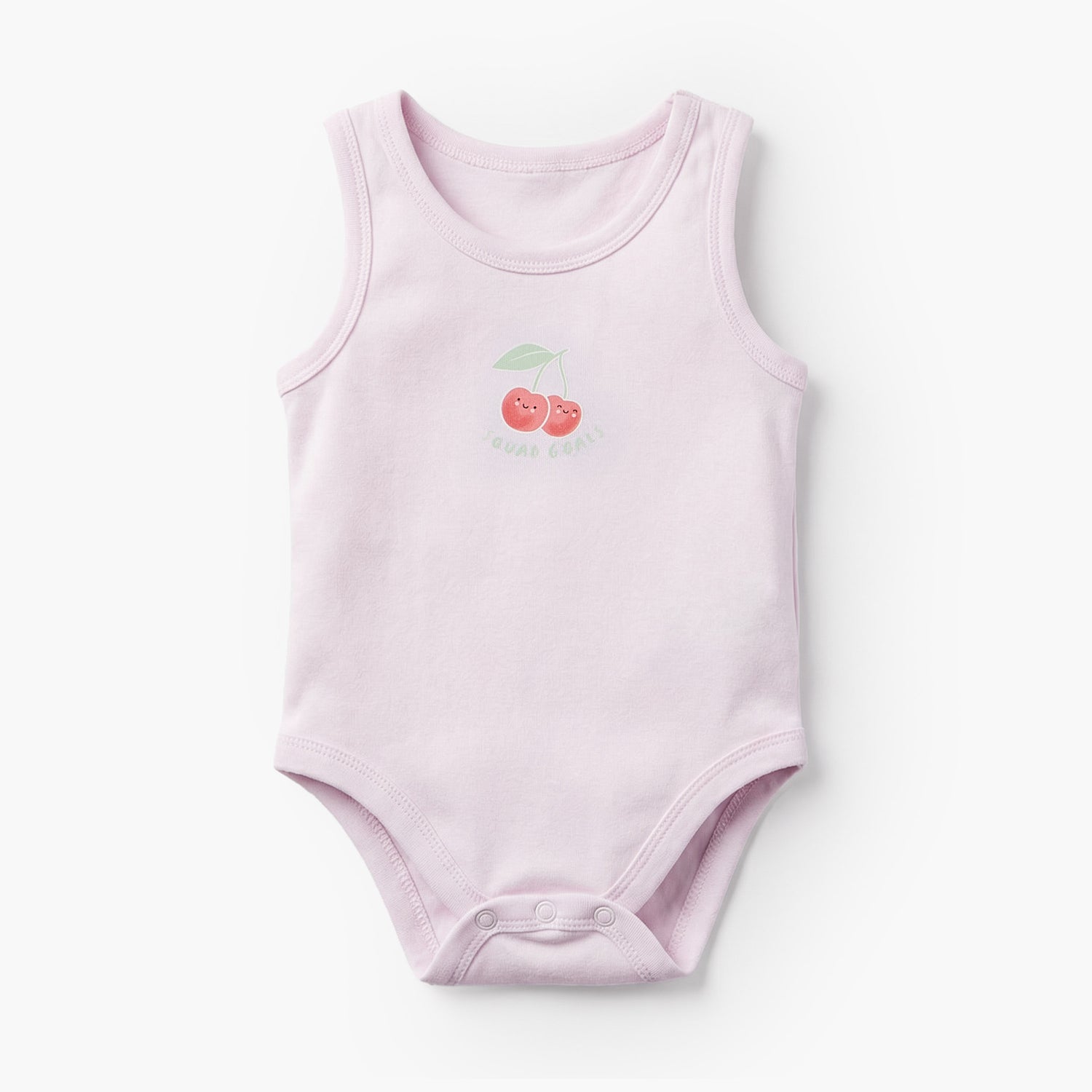Pack of 5 Juniors Cotton Crew Neck Sleeveless Bodysuit with Snap Button Closure