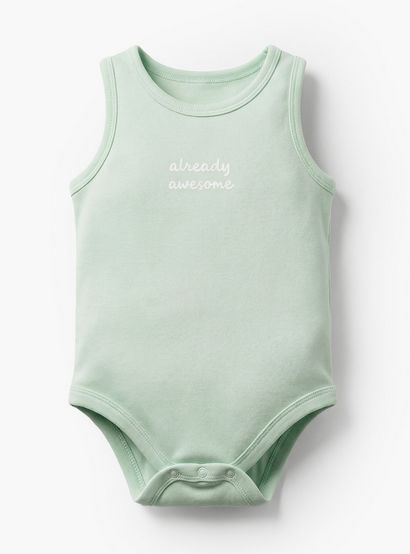 Pack of 5 Juniors Cotton Crew Neck Sleeveless Bodysuit with Snap Button Closure-baby-girls-clothing-bodysuits-image-6
