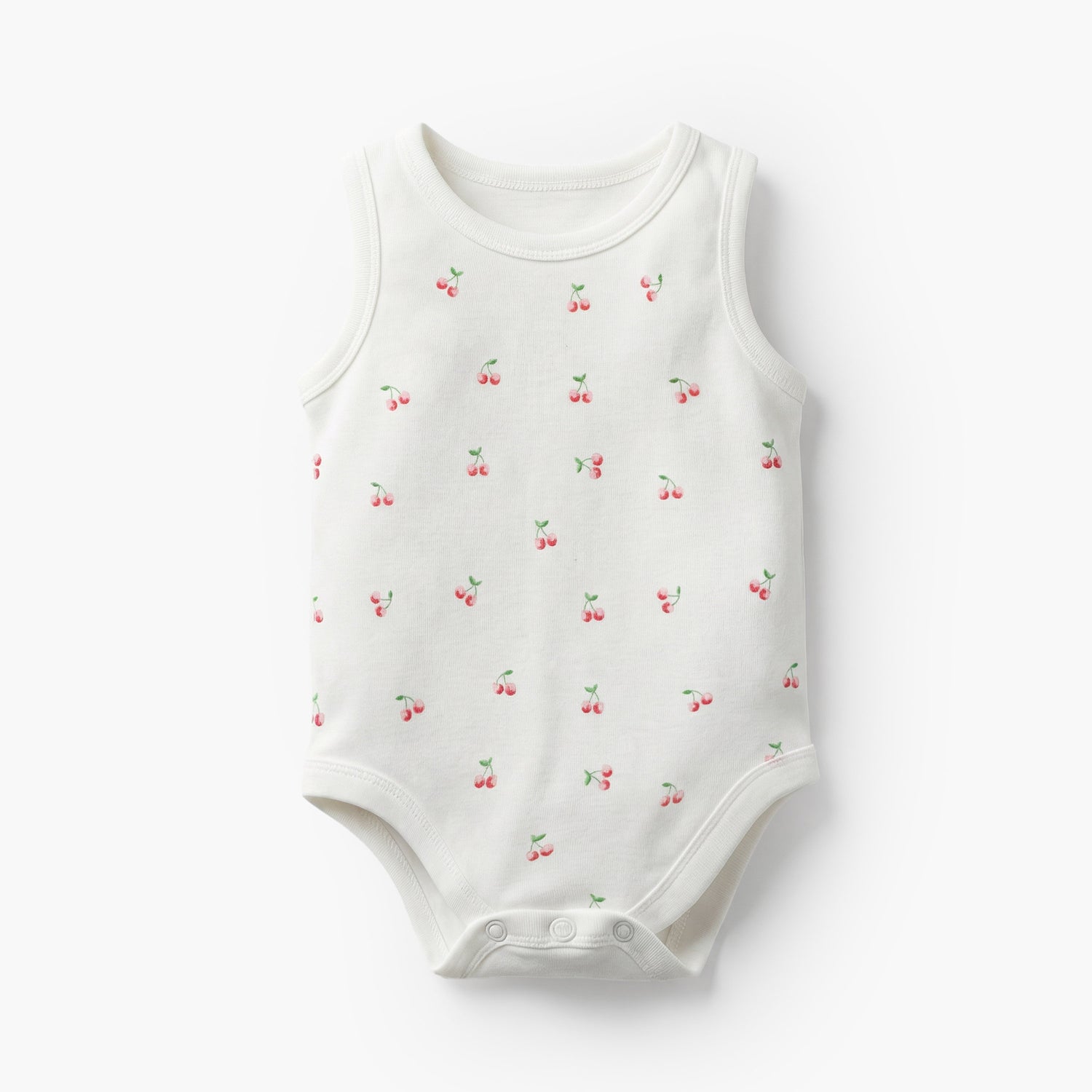 Pack of 5 Juniors Cotton Crew Neck Sleeveless Bodysuit with Snap Button Closure