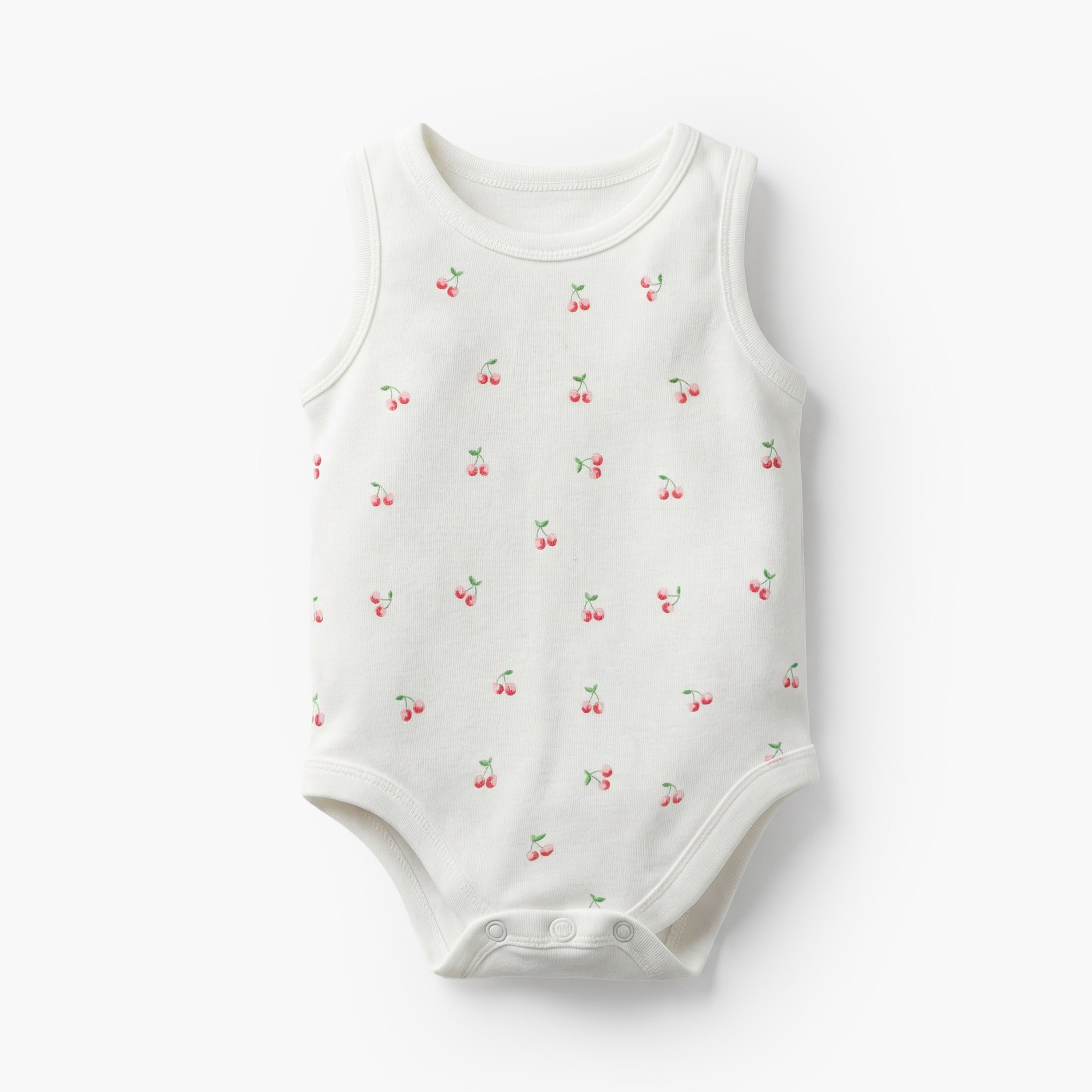 Pack of 5 Juniors Cotton Crew Neck Sleeveless Bodysuit with Snap Button Closure