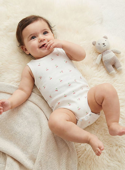 Pack of 5 Juniors Cotton Crew Neck Sleeveless Bodysuit with Snap Button Closure-baby-girls-clothing-bodysuits-image-2