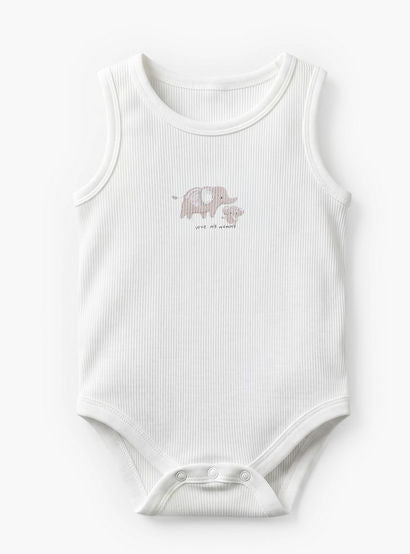 Pack of 5 Juniors Crew Neck Sleeveless Bodysuit with Print-baby-boys-clothing-bodysuits-image-2