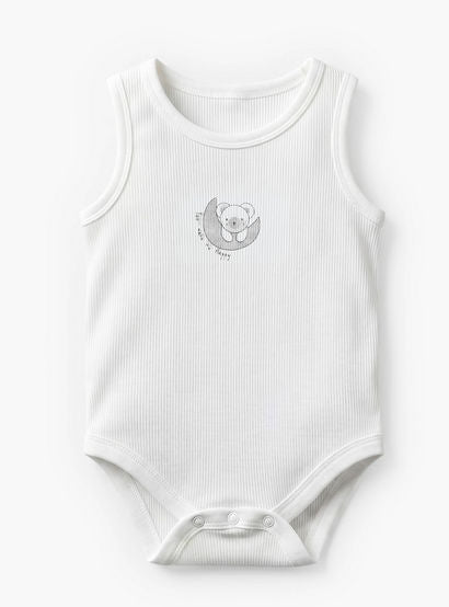 Pack of 5 Juniors Crew Neck Sleeveless Bodysuit with Print-baby-boys-clothing-bodysuits-image-6