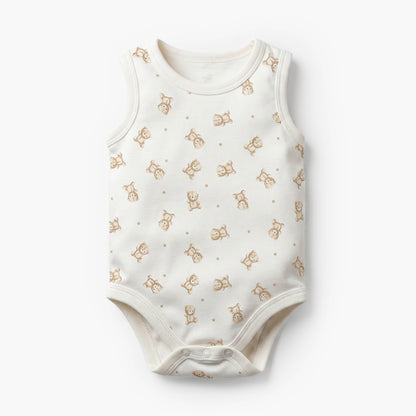 Pack of 5 Juniors Crew Neck Sleeveless Bodysuit with Assorted Print - image 4
