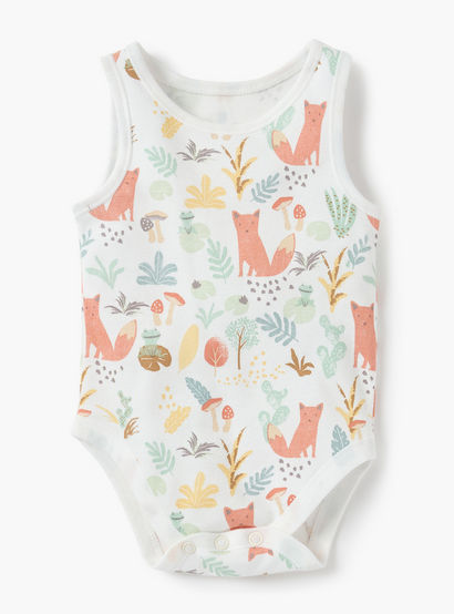 Juniors Assorted Sleeveless Bodysuit - Set of 5-baby-girls-clothing-bodysuits-image-5