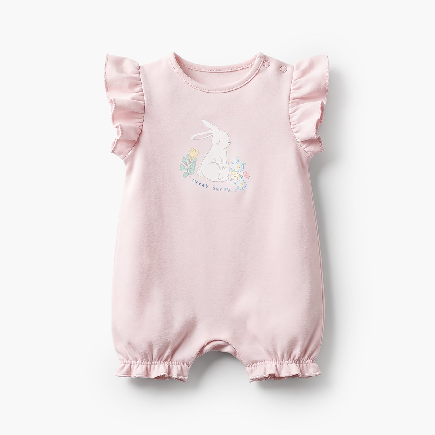 Pack of 4 Juniors Round Neck Short Sleeves Romper with Print
