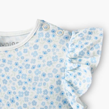 Pack of 4 Juniors Round Neck Short Sleeves Romper with Print