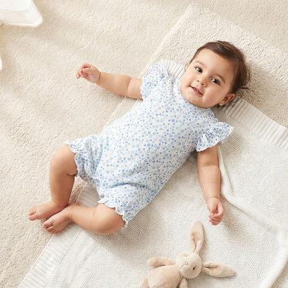 Pack of 4 Juniors Round Neck Short Sleeves Romper with Print