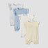 Pack of 4 Juniors Round Neck Short Sleeves Romper with Assorted Prints - Multicolour / 12-18 mths