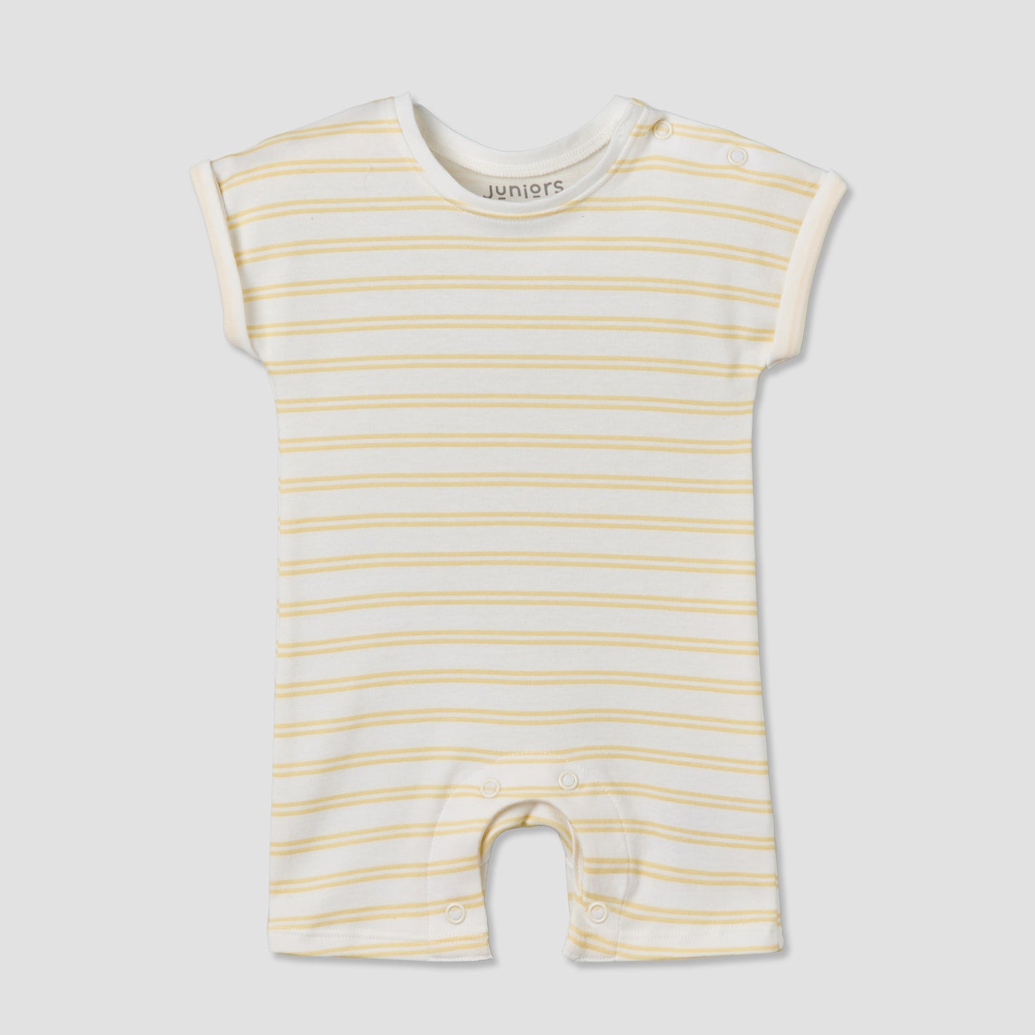 Pack of 4 Juniors Round Neck Short Sleeves Romper with Snap Button Closure