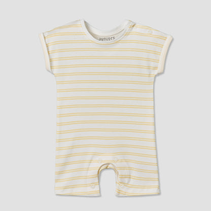 Pack of 4 Juniors Round Neck Short Sleeves Romper with Snap Button Closure